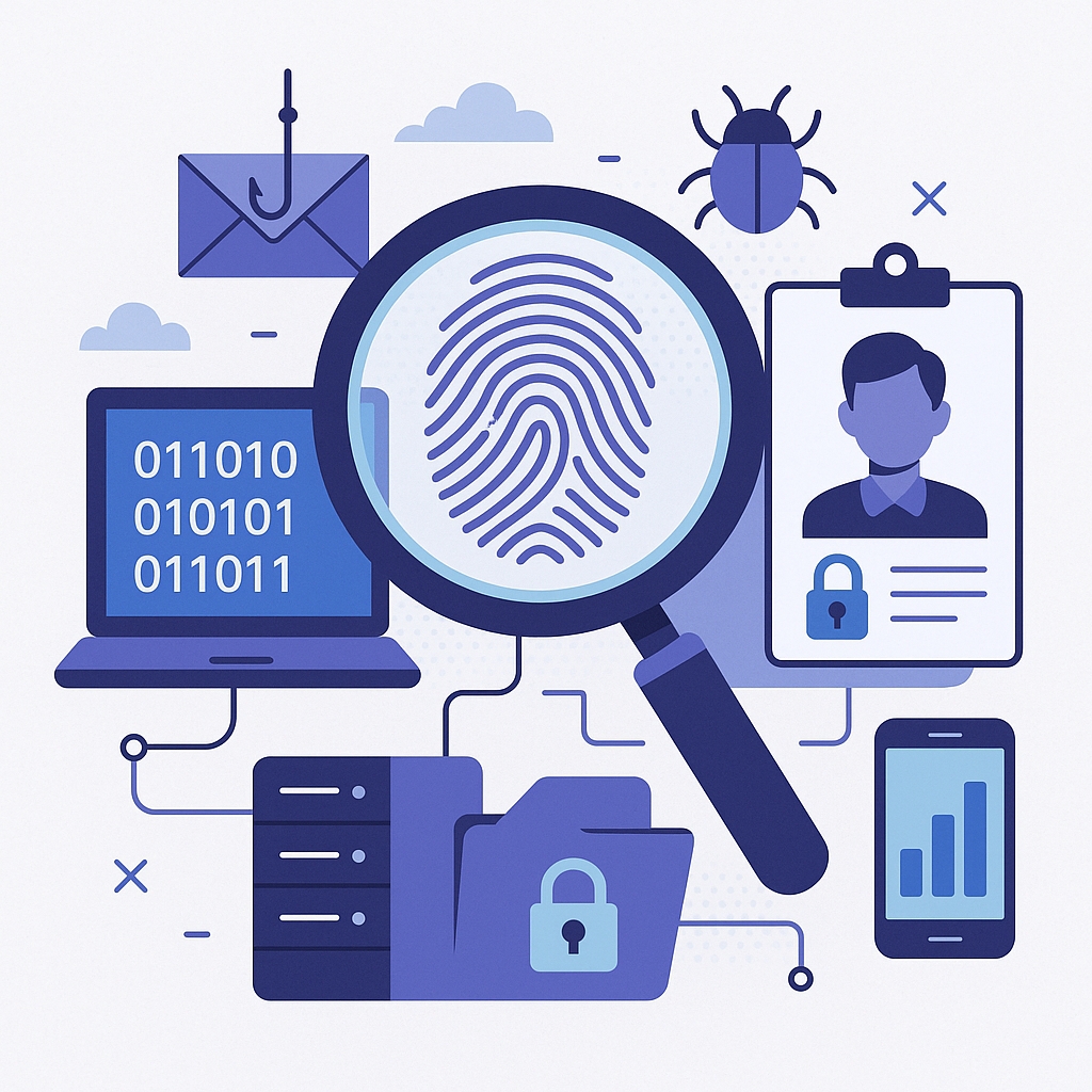 Digitale Forensik Illustration